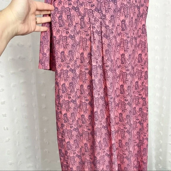 NWOT The Savile Row pink owl print shift dress 6 - Picture 6 of 11